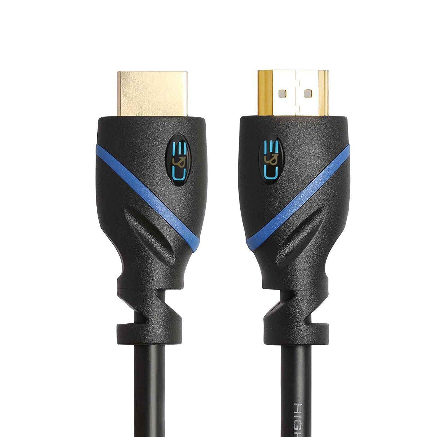 C&E High Speed HDMI Cable Male to Female with Ethernet Black (15 Feet/4.5 Meters), (2 Pack)